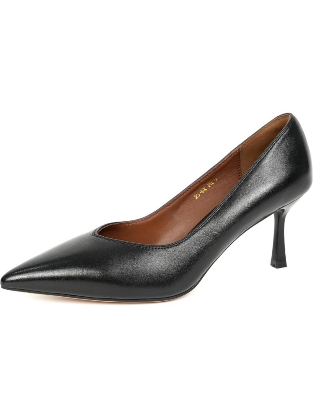 Stylish Pointed-Toe Pumps, Genuine Leather & Suede, Soft Lining, 2.76” Mid-Heel